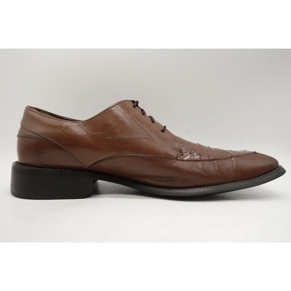 Stacy Adams Brown Genuine Snakeskin Lace Up Dress Oxfords Shoes Men\'s 10 M main image 9